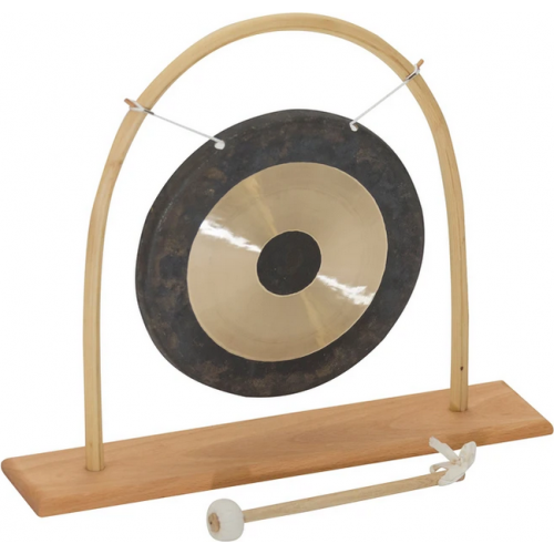 Kleiner Chao Gong mit Rattanständer 15 cm