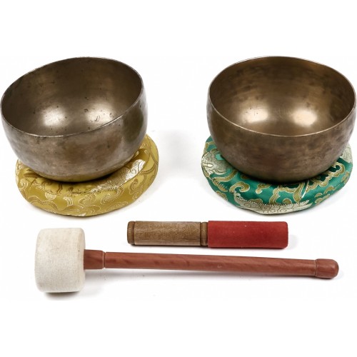 Set aus alten Himalaya-Klangschalen ST 7/2 „Geheimnis“