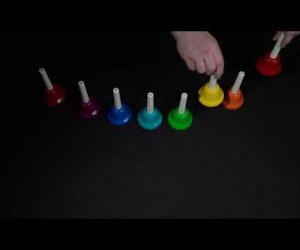 Satz Bunter Handglocken