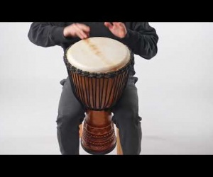 Geschnitztes Djembe 60 cm